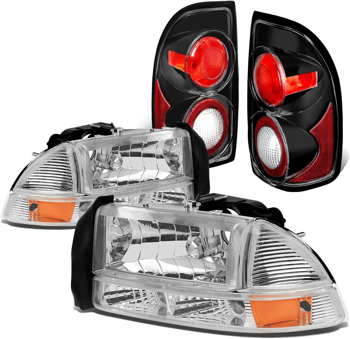 Amazon.com: Replacement for Dodge Dakota 4pcs Pair of Chrome Housing