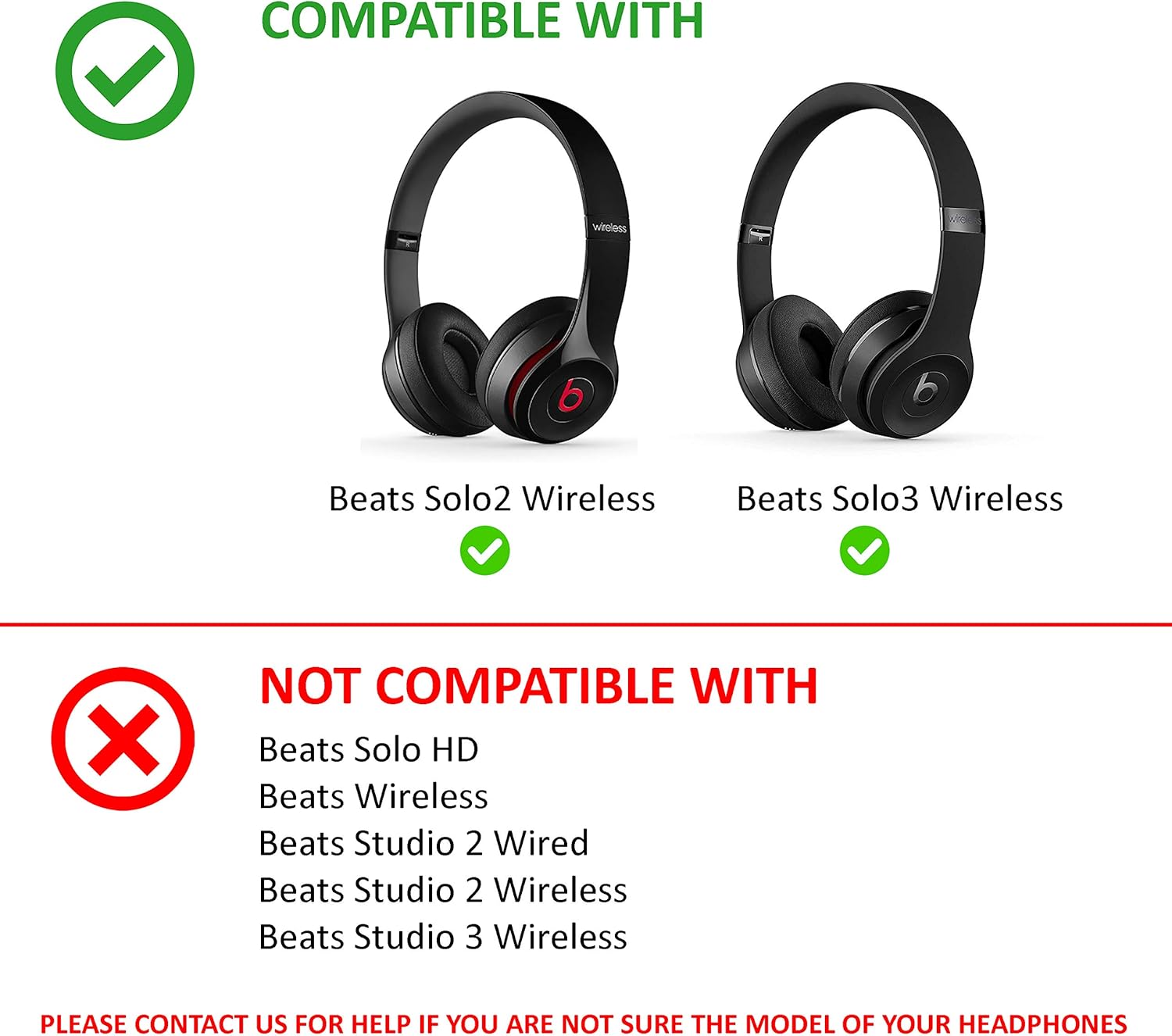 Replacement Earpads Cushion Cover for Beats Solo 2 / Solo 3 Wireless Headphones Solo3 (Asphalt Grey) - Image 5