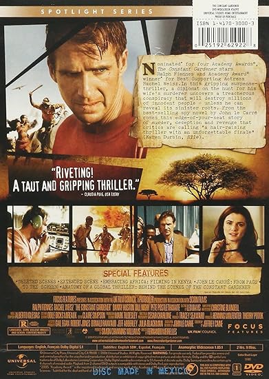 Amazon Com The Constant Gardener Widescreen Edition Ralph Fiennes Rachel Weisz Danny Huston Bill Nighy Pete Postlethwaite Richard Mccabe Donald Sumpter Juliet Aubrey Hubert Kounde Archie Panjabi Gerard Mcsorley Sidede Onyulo Anneke Kim