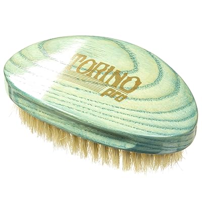 Torino Pro Soft Curved Palm Wave Brush By Brush King #1970 - 360 Curved Softy waves brush no handle -Wavy design handle - Great for laying down waves and pull - for 360 waves