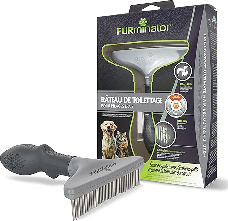 Furminator Peigne De Demelage Pour Chiens Et Chats A Pelage Epais Demele Les Poils Et Previent