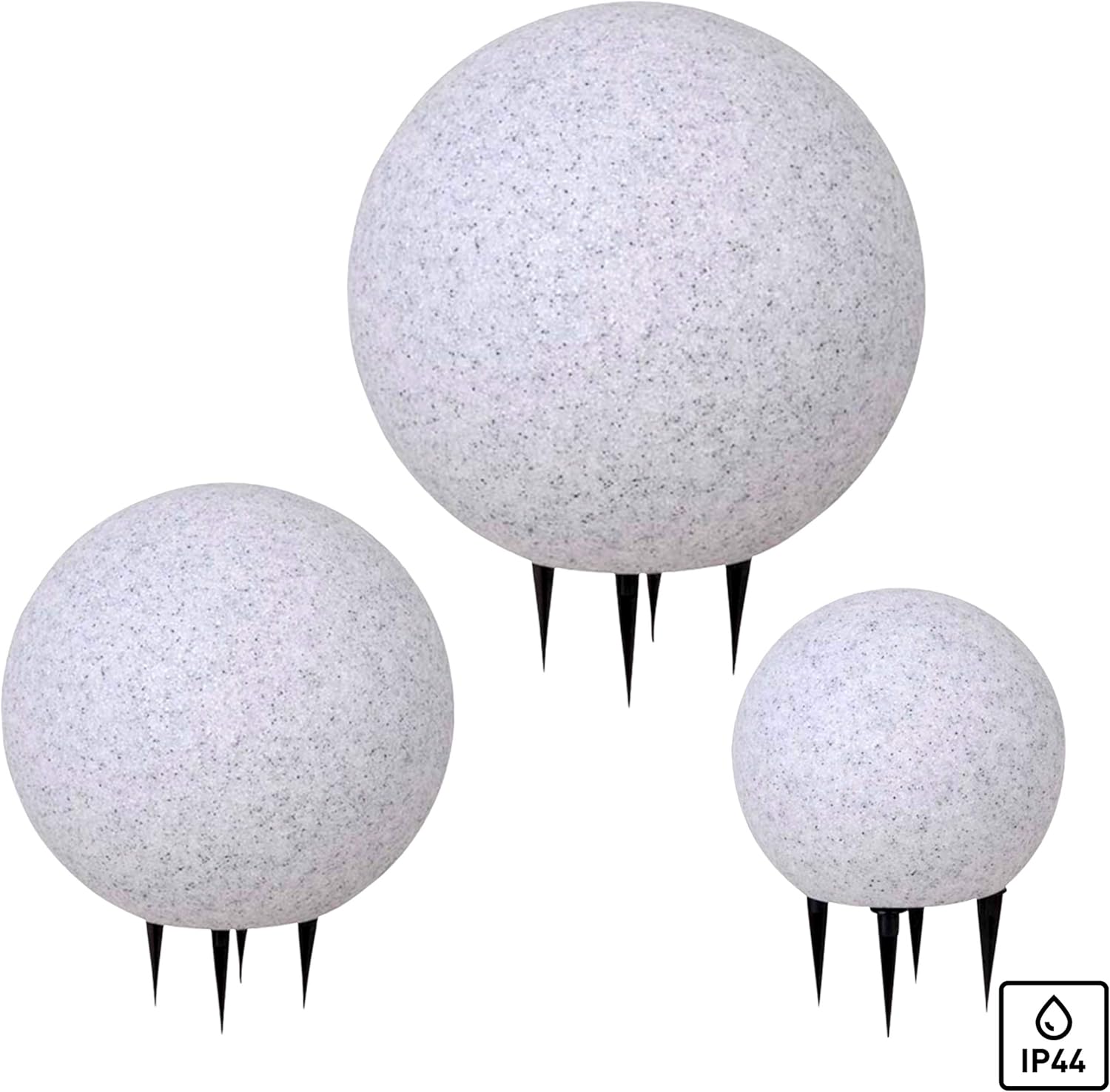 Trango 3er Set Ip65 Gartenkugel 20 30 40 Cm In Granit Optik Mit Je 5 Meter Zuleitungskabel E27 Fassung Kugelleuchte Kugellampe Gartenleuchte Aussenleuchte Cncargentina Com Ar