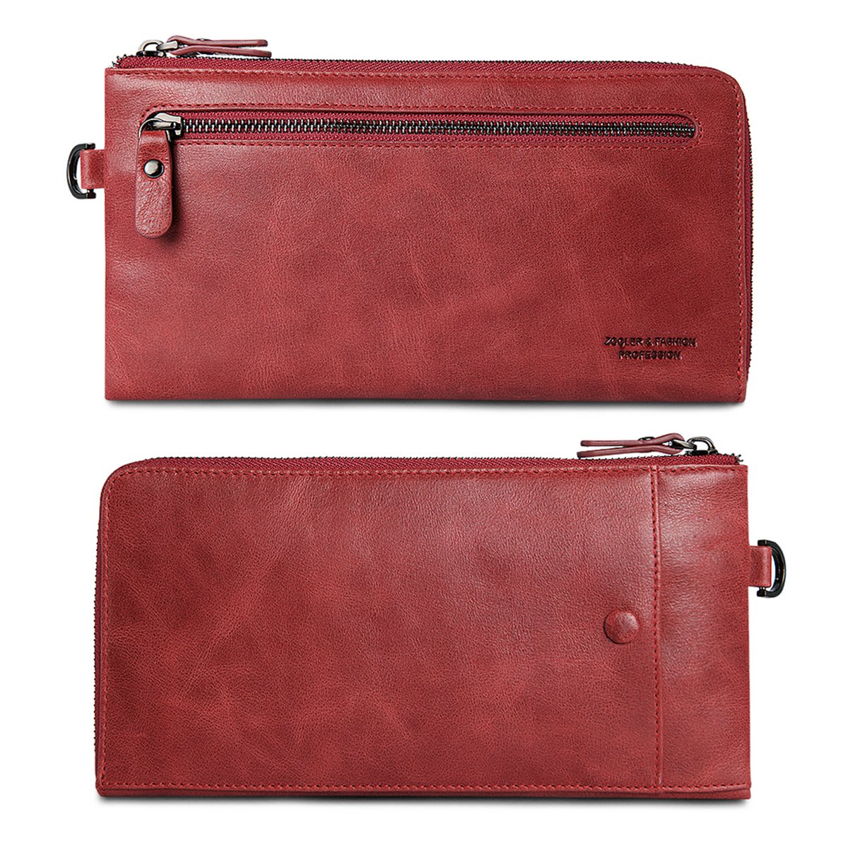 ZOOLER GLOBAL Genuine Leather Wallets Purses Card Case RFID Blocking Vintage Bifold Wallet