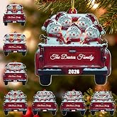 Personalized Christmas Family Ornaments, Custom Snowman Ornament with Names, Up to 2-10 Names, Family Snowmen Ornament for Christmas Tree, Xmas Gift