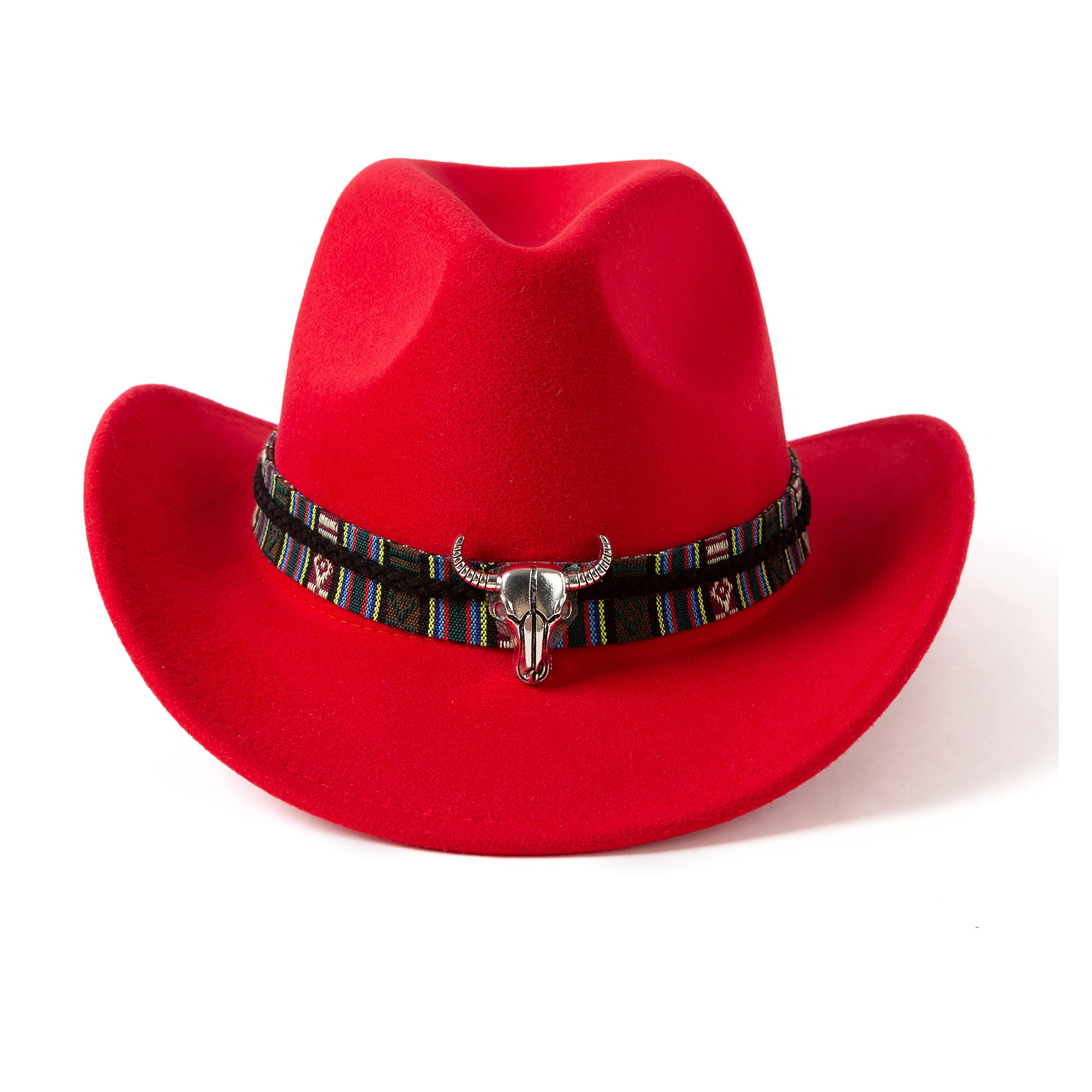 Chapeau Cowboy Unisexe - Style Western - Large Bord - Faux Cuir Suédé - Réglable Pour Homme Et Femme