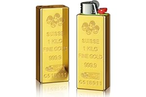 WANBRO Gold Bar Lighter Case, Vintage Metal Lighter Holder Cover for J6 Lighters