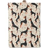 Aonimonis Elegant Doberman Throw Blanket Gifts for Women Adults Girls, Soft Fuzzy Warm Cozy Flannel Blankets for Bedroom, Travel, Couch, Home Decor 50x60 in