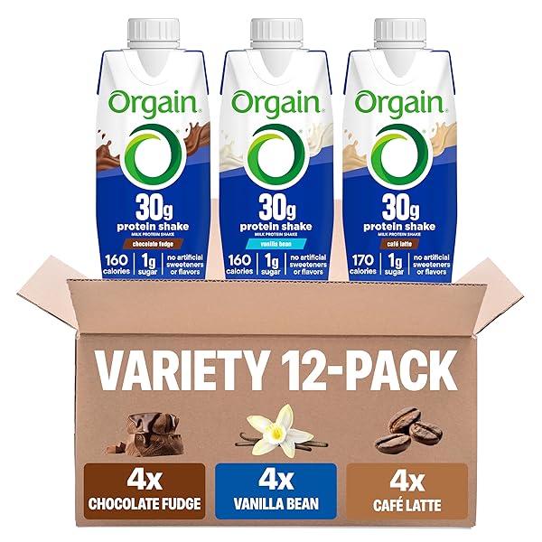 ORGAIN 30G HIGH PROTEIN SHAKE VARIETY PACK, DAIRY...