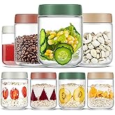 Vtopmart 8 Pack Overnight Oats Jar, 16 oz Colourful Wide Mouth Mason Jars with Lid, Leakproof Overnight Oats Container for Ce