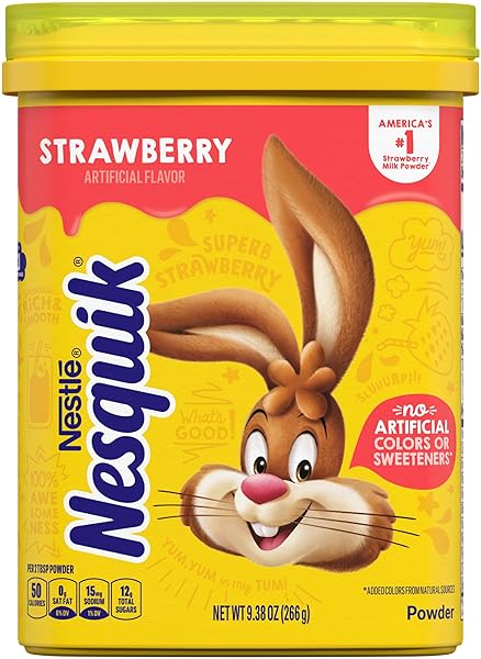 NESQUIK STRAWBERRY POWDER DRINK MIX 9.38OZ