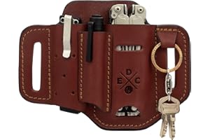 1791 EDC Multitool Sheath, Leather EDC Organizer, Belt Pouch Fits Multitool, Knife, Pen, Keys - Compatible with Heavy Duty Leatherman, Gerber and SOG