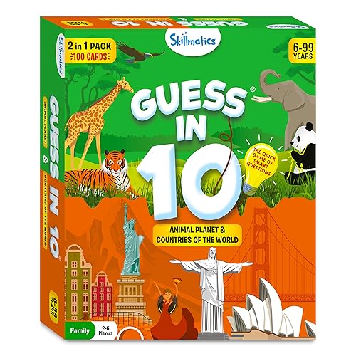 Skillmatics Guess in 10 Animals Countries Combo, Perfect for Boys, Girls,  Kids Families Who Love Card Game