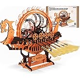 ROKR 3D Wooden Puzzle for Adults, 3-Hour Build, Viking Dragon Ship with LED Lights, Model Kits for Adults to Build, Ideal Gif