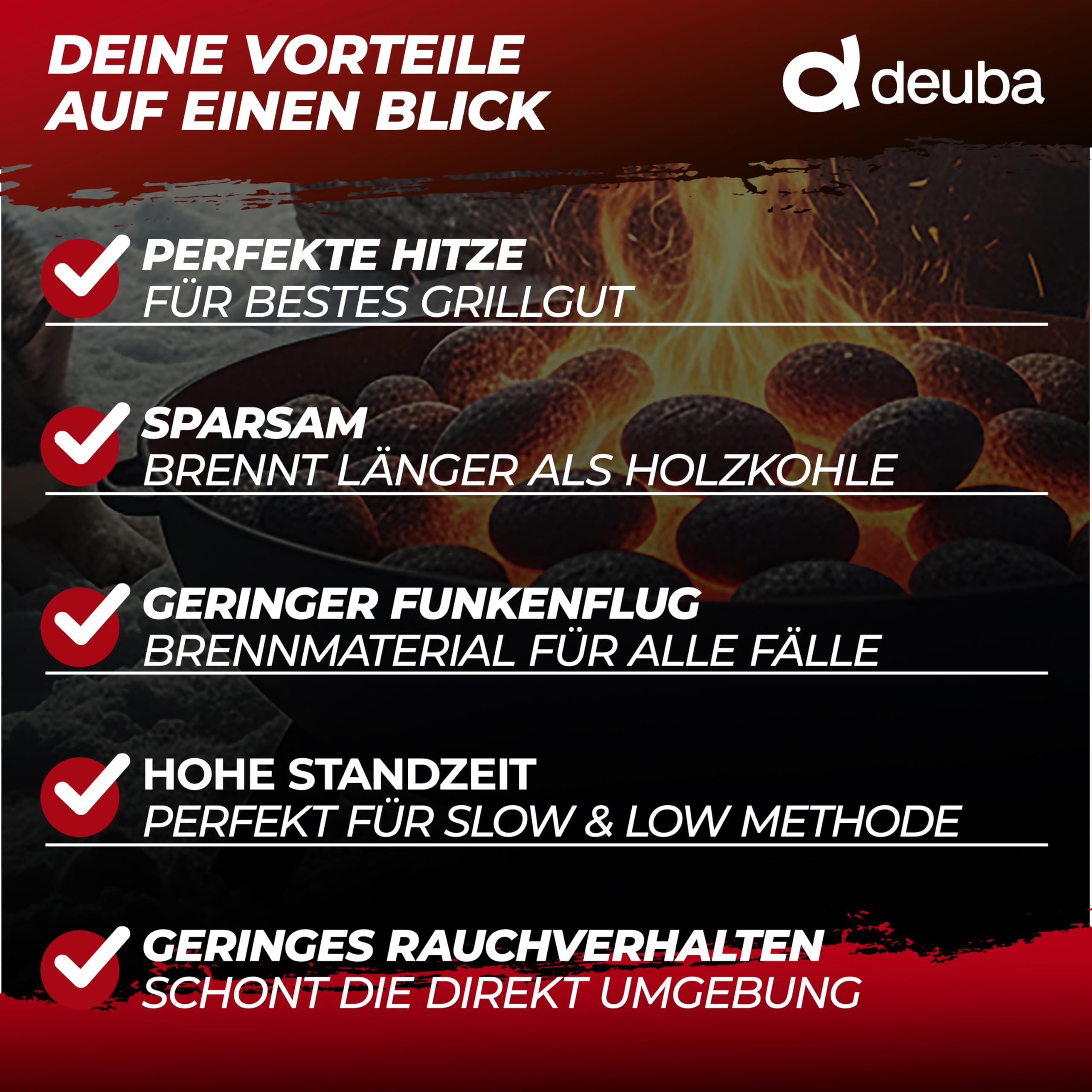 Deuba® 27 kg Grillbriketts 9 x 3 kg Holzkohle Grillkohle Holzkohlebriketts Holzkohlegrill Grill Brikett Kohle 9