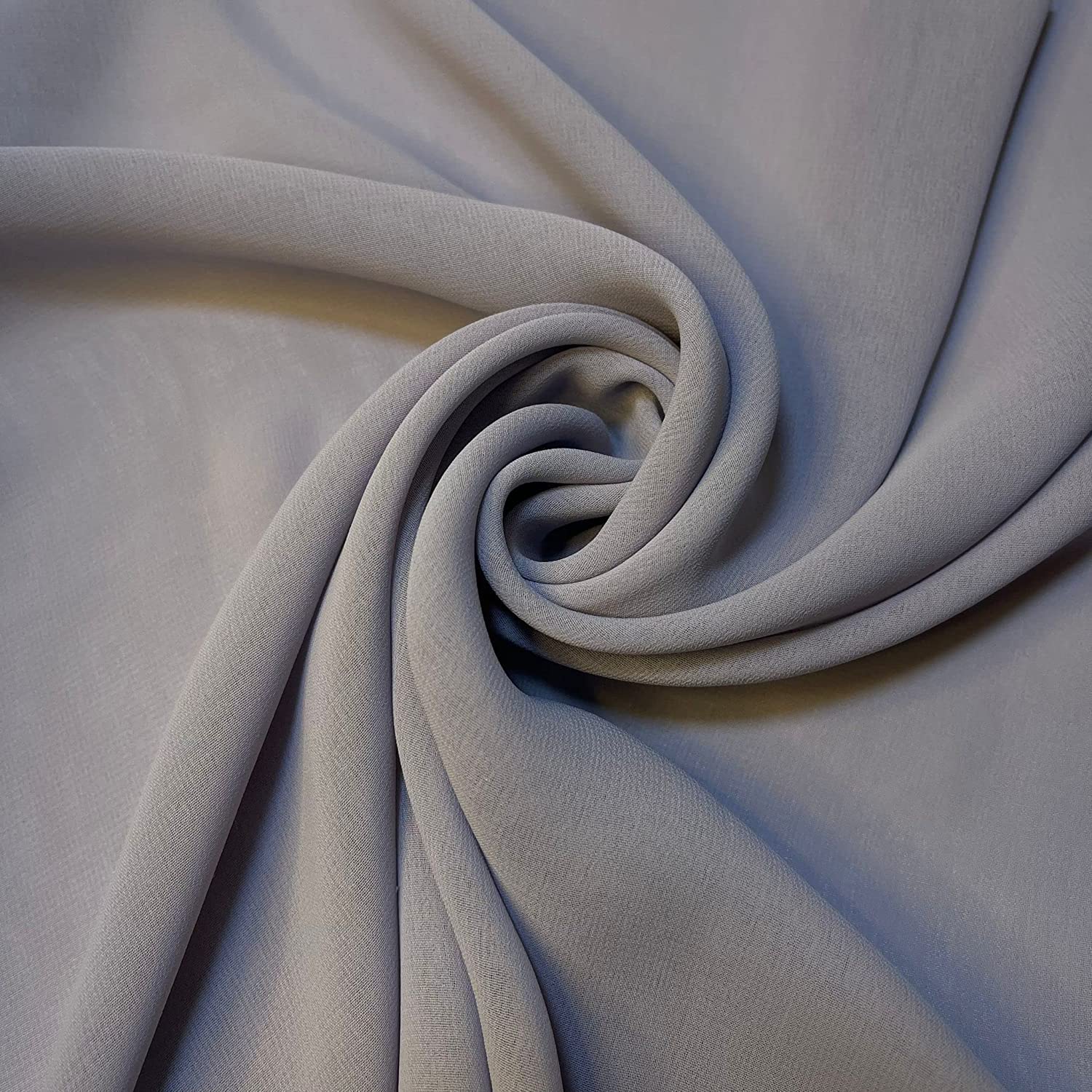 Clearance Chiffon Sheer Fabric Plain Soft Polyester Wedding Arch Dress Craft Material 44" - 112 cm Wide Sold As Pre - Cut Lengths (2 Meter, Duck Egg)