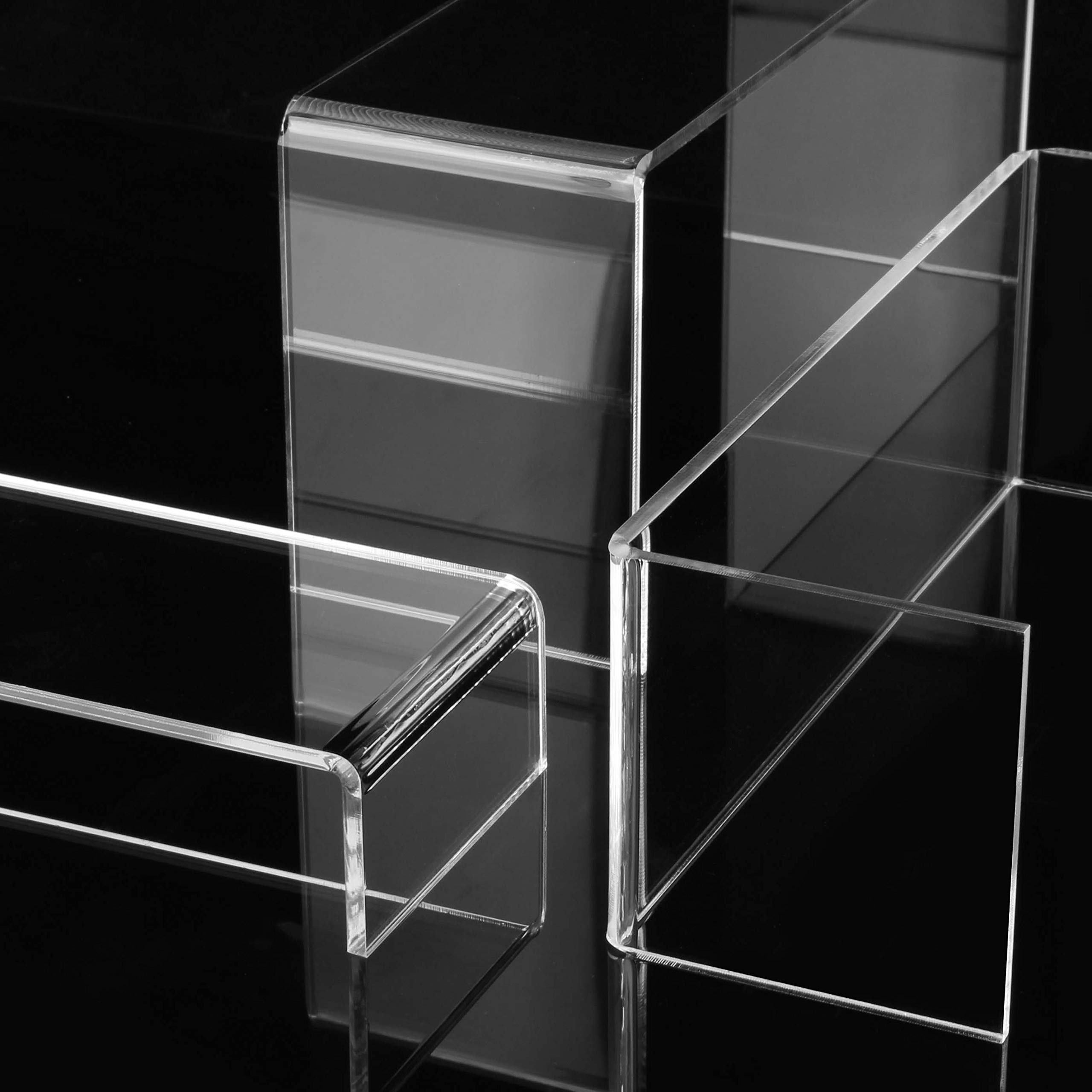 Desktop Display Risers Mua ANDGOO Large Acrylic Display Risers, 2 Sets(11.2”L~11.6”L~12”L ...