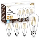 Vintage LED Edison Bulb 60W Equivalent, DORESshop Dimmable 7W ST58 Antique LED Filament Light Bulb, Warm White 2700K, E26 Bas