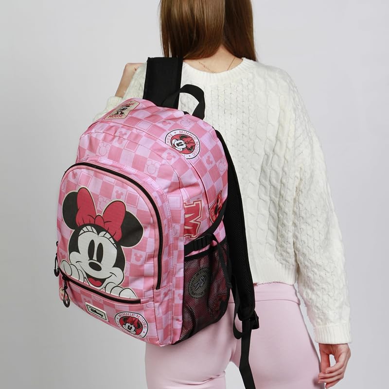 Mochila Minnie Mouse Journey-Fight FAN 2.2, cor-de-rosa, 31 x 44 cm, capacidade 24 L