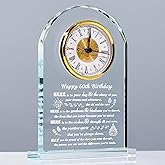 Movdyka 60th Birthday Gifts for Women Men - Crystal Clock Gifts Personalized 1966 60 Year Old Birthday Present for Her Him - Happy 60th Birthday Gifts Ideas for Mom Dad Unique