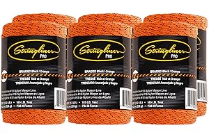 Stringliner Mason Line Replacement Roll Contractor Pack 500' - Black/Orange (Pack of 6) - SL35491CPK