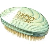 Torino Pro Soft Curved Palm Wave Brush By Brush King #1970 - 360 Curved Softy waves brush no handle -Wavy design handle - Gre