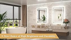 TETOTE LED Bathroom Mirror 24 x 36 Brighter Light