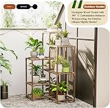 Bamworld Corner Plant Stand 4-Tier Indoor Outdoor Shelf Rack Bamboo Wood view 5