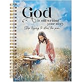 LADOCK Jesus Christian Spiral Notebook, God Is Still Writing Your Story Bible Verse Journal, Jesus Gifts for Women Men, Church Notes Notebook, Religious Prayer Journal for Woman, 5.5x8.3