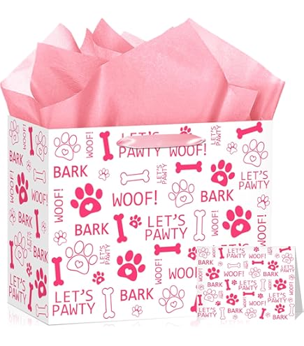 WRAPAHOLIC Sacchetto Regalo Corgi Compleanno: 25x12x33 Cm, Riutilizzabile - 2