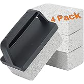 Heavy Duty Grill Cleaner for Blackstone - Grill Cleaning Brick with Handle, Griddle Pumice Stone for Cleaning BBQ Grill, Swimming Pool, Sink (4 Pack)