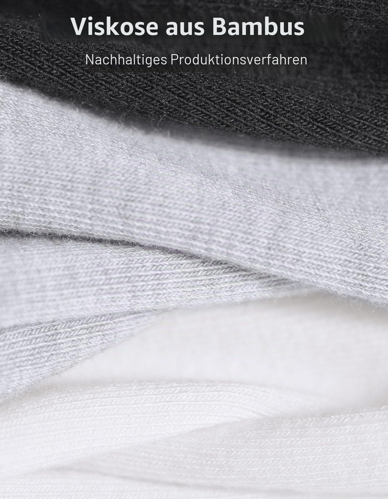 CLOSEMATE 6 Paar Herren & Damen kurze Bambussocken für Sneaker Gr. 43-46 5