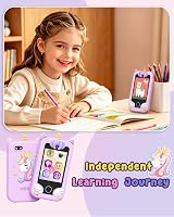 UCIDCI Kids Smart Phone for Girls 3-7 Dual Camera 4.0 Inch IPS Learning Games view 6