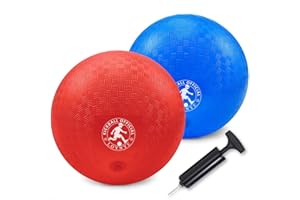 LOYNYE 10 Inch Dodgeball Balls Playground Ball Kickball, Dodge Balls for Kids, Kickballs Handball for Indoor Outdoor Games Four Square Balls, Includes Pump