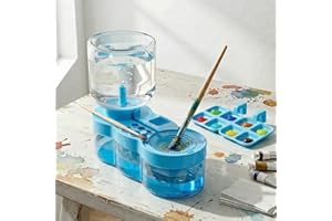 Paint Brush Cleaner Tool with Water Circulation System, Brush Rinser Cup for Acrylic, Watercolor & Water-Based Paint, Art Sup
