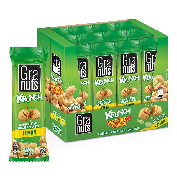 GRANUTS, KRUNCH LEMON JAPANESE PEANUTS, 1.59 OZ, 12...