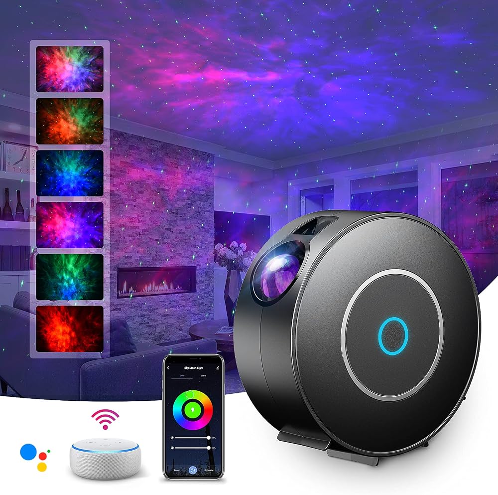 SUPPOU LED Galaxy Projector WiFi Night Light 3D Stars with RGB 16.7M