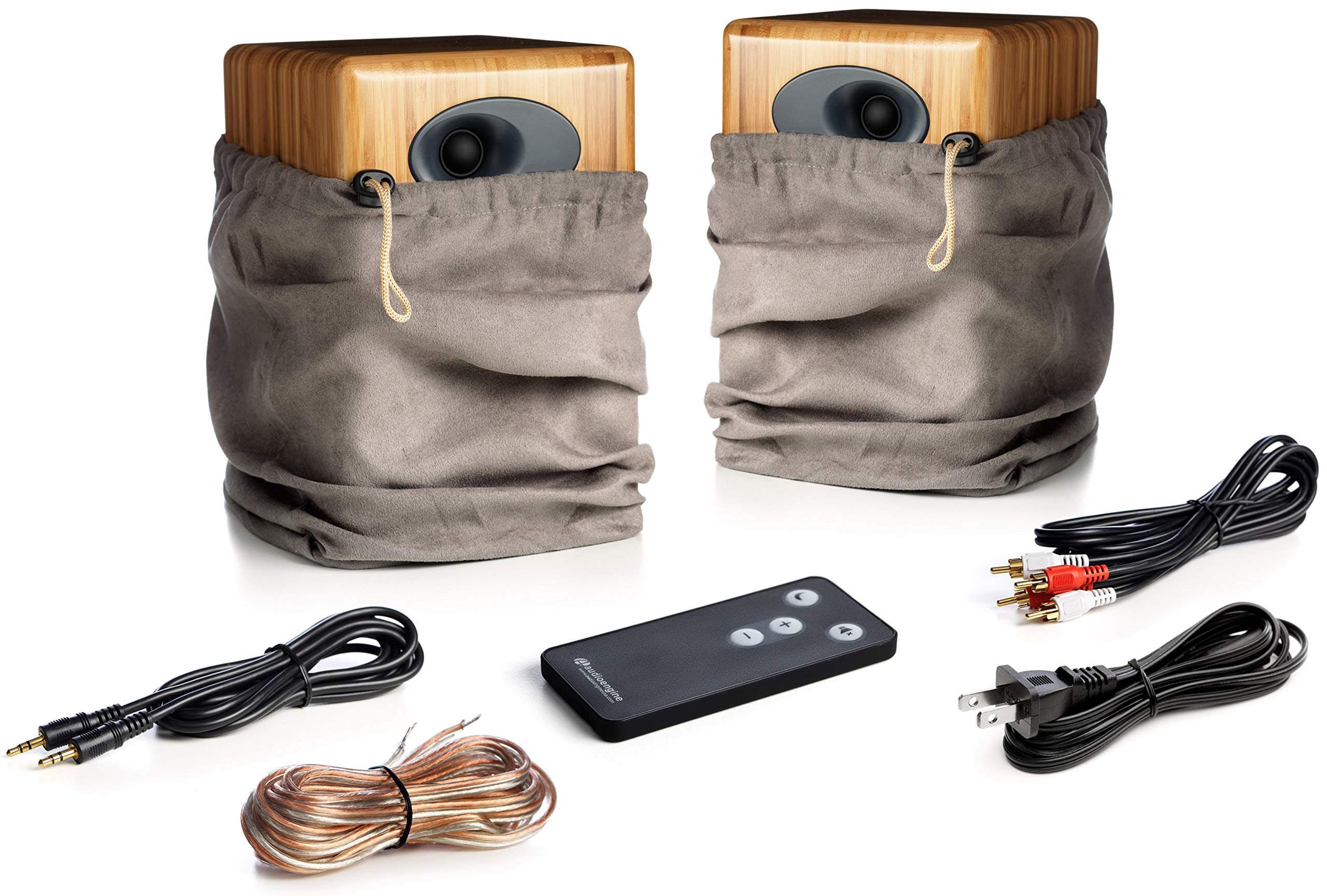 Audioengine A5 Plus Classic 150W Powered Bookshelf Speakers with Remote