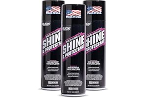 Slick Products Multi-Surface Shine & Protectant Spray, Renew Vinyl, Plastic, Rubber, Trim, Car, Truck, Motorcycle, Dirt Bike – UV Protection, No Drip Formula, 17.35 fl oz (3-Pack)
