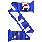 Euroscarves Italy Italia Soccer Knit Scarf (Two-Tone Blue)