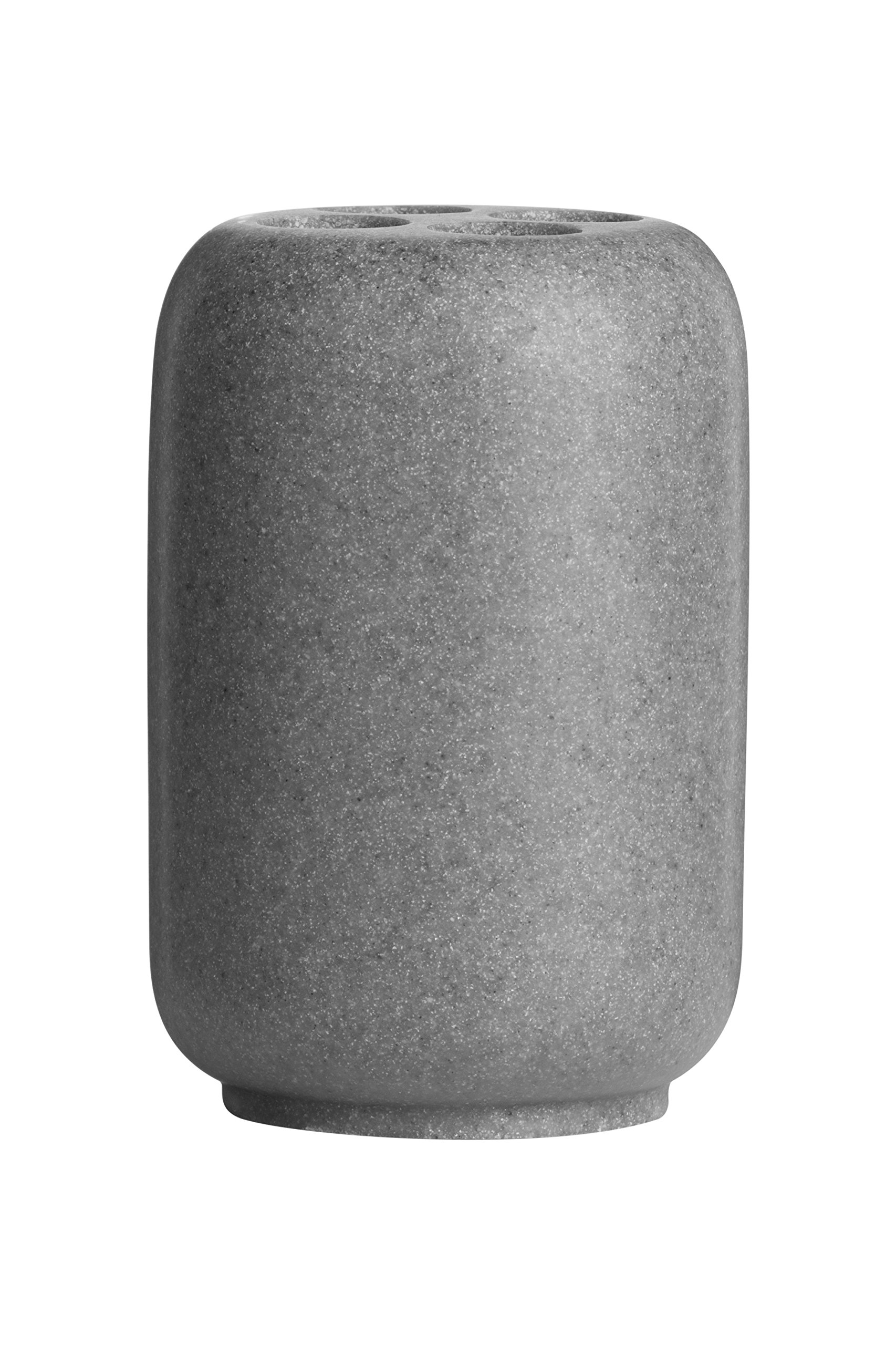 Premier Housewares 1601506 Canyon Toothbrush Holder - Grey, Height 10 cm x width 7 cm x depth 7 cm
