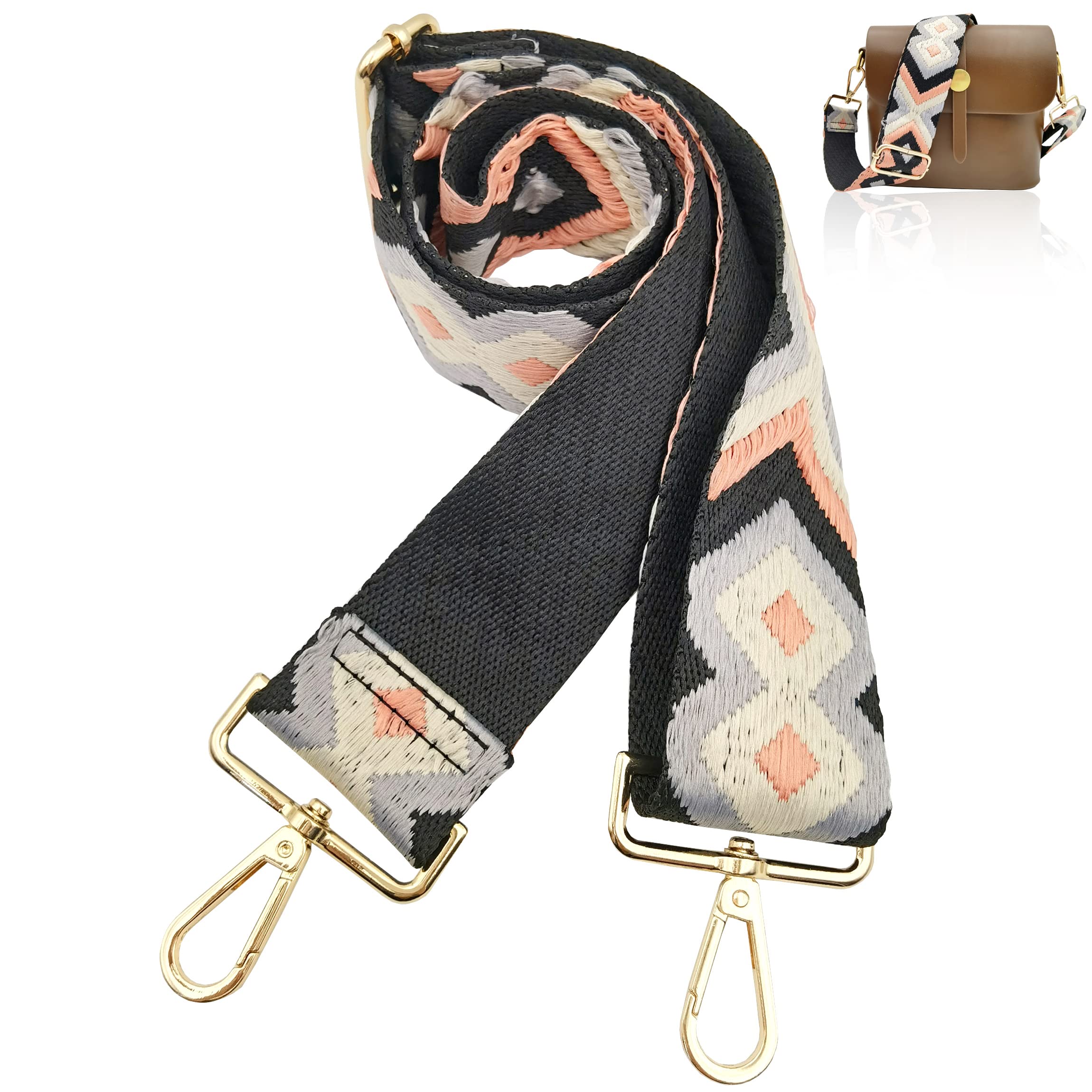 Adjustable Wide Shoulder Strap Replacement Belt Crossbody Canvas Bag Handbag