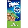 Ziploc Sandwich and Snack Bags, Storage Bags for On the Go Freshness, Grip 'n Seal Technology for Easier Grip, Open, and Clos