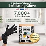 Temple Spring Exfoliating Glove Carbonized Bamboo Body Scrubber Black view 7