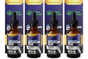 BETTER LIFE LAB Methylene Blue Pharmaceutical Grade 99.99% with Dropper, No Formaldehyde, Made in USA (1% 50ml Bottle) (4 Pack)