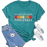 Pickleball Shirt for Women Pickleball Mom Tshirts It's a Good Day to Play Pickleball Top Sports Graphic Tee