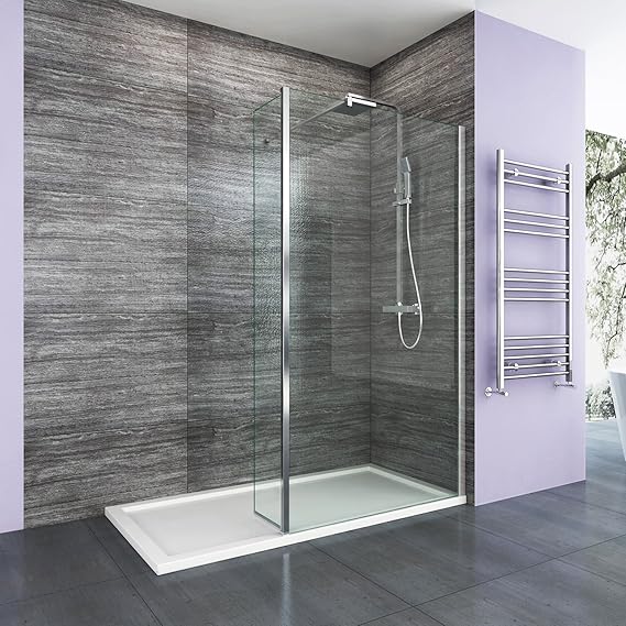 1100mm Walk in Shower Enclosure 1900mm Height 8mm Easy Clean Glass Wet