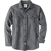 Dubinik® 13oz Ultra Heavyweight Flannel Shirt for Men Long Sleeve Mens Plaid Button Down Shirts Vintage 100% Cotton