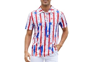 YXLUOKY Mens Polo Shirts Short Sleeve Print Golf Shirts Gifts for Men