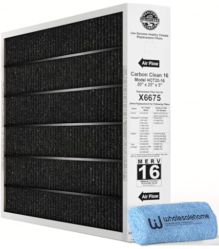 Lennox X6672 16x25x5 Furnace Filter, Lennox Healthy Climate Carbon