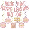 Rude That You're Leaving Banner - Retirement, Going Away, Farewell & Goodbye Party Decorations for Coworker Leaving Office